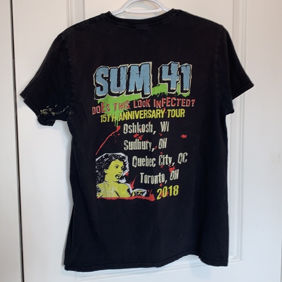 Sun 41 Does This Look Infected 15th Anniversary your 2018 T Shirt Men’s M - Picture 4 of 6
